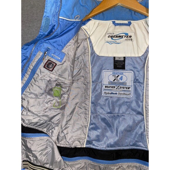 Obermeyer Alt3 Ski Jacket Women Large Blue Hydroblock Fusion Weather X4 Full-Zip - Picture 10 of 16